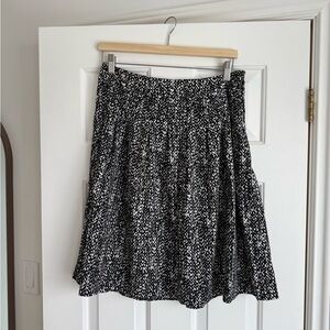 Talbots Monochrome Patterned A-line Skirt